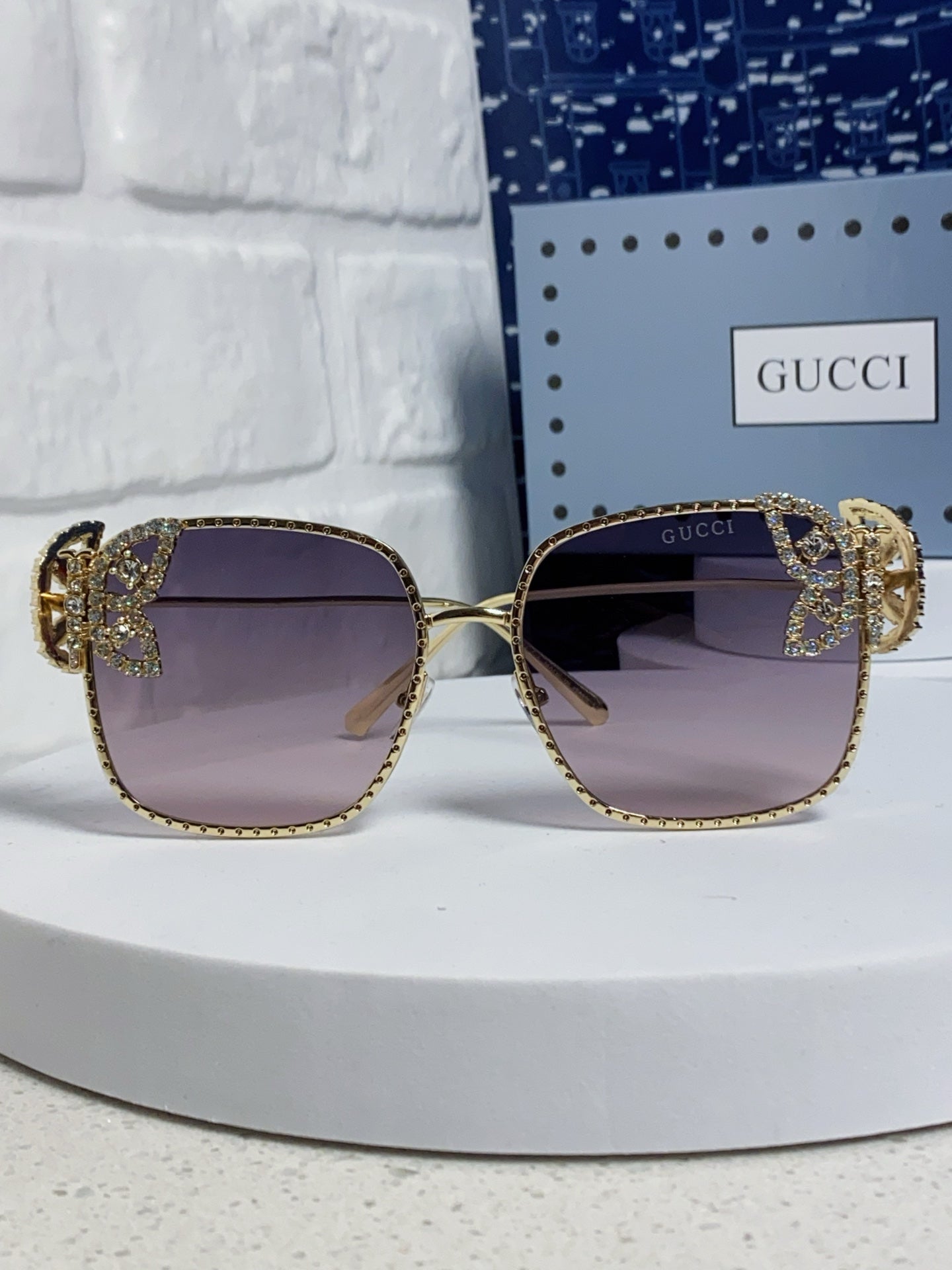 Gucci Square Silver Lens Sunglasses for Women - 132227 - detail image 2