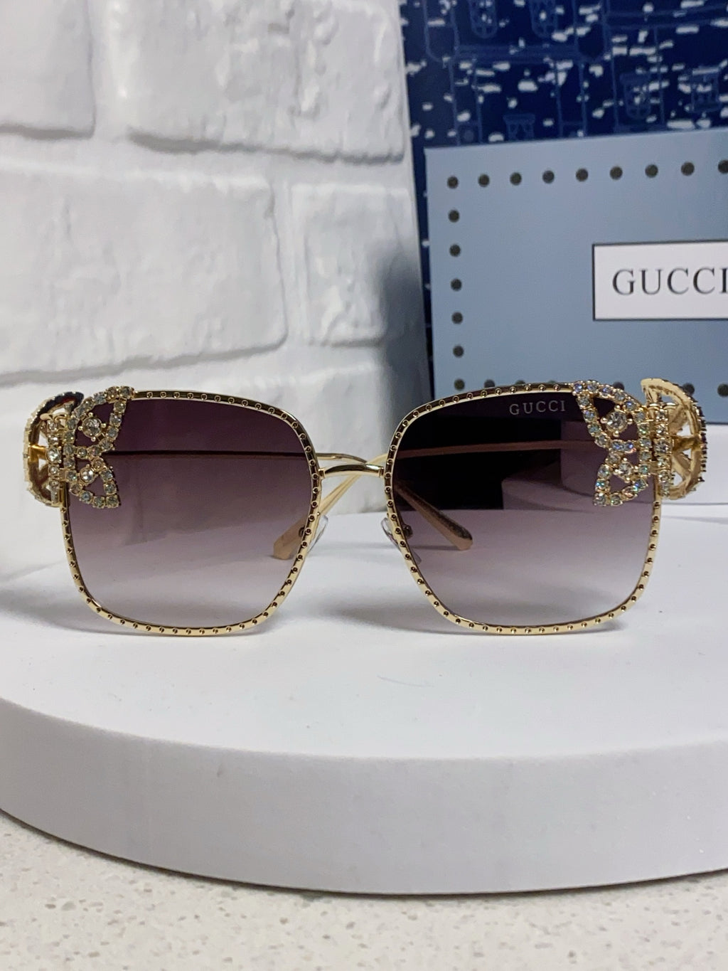 Gucci Square Brown Lens Sunglasses for Women - 132229 - detail image 2