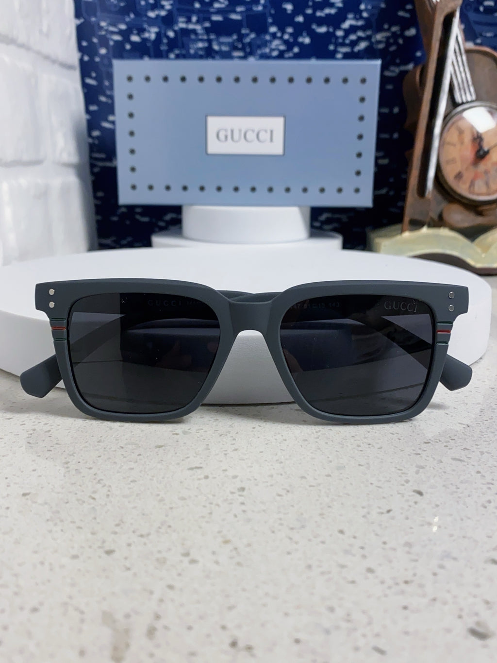 Gucci Polarized Fashion Black Lens Sunglasses for Men & Women - 132231 - detail image 9
