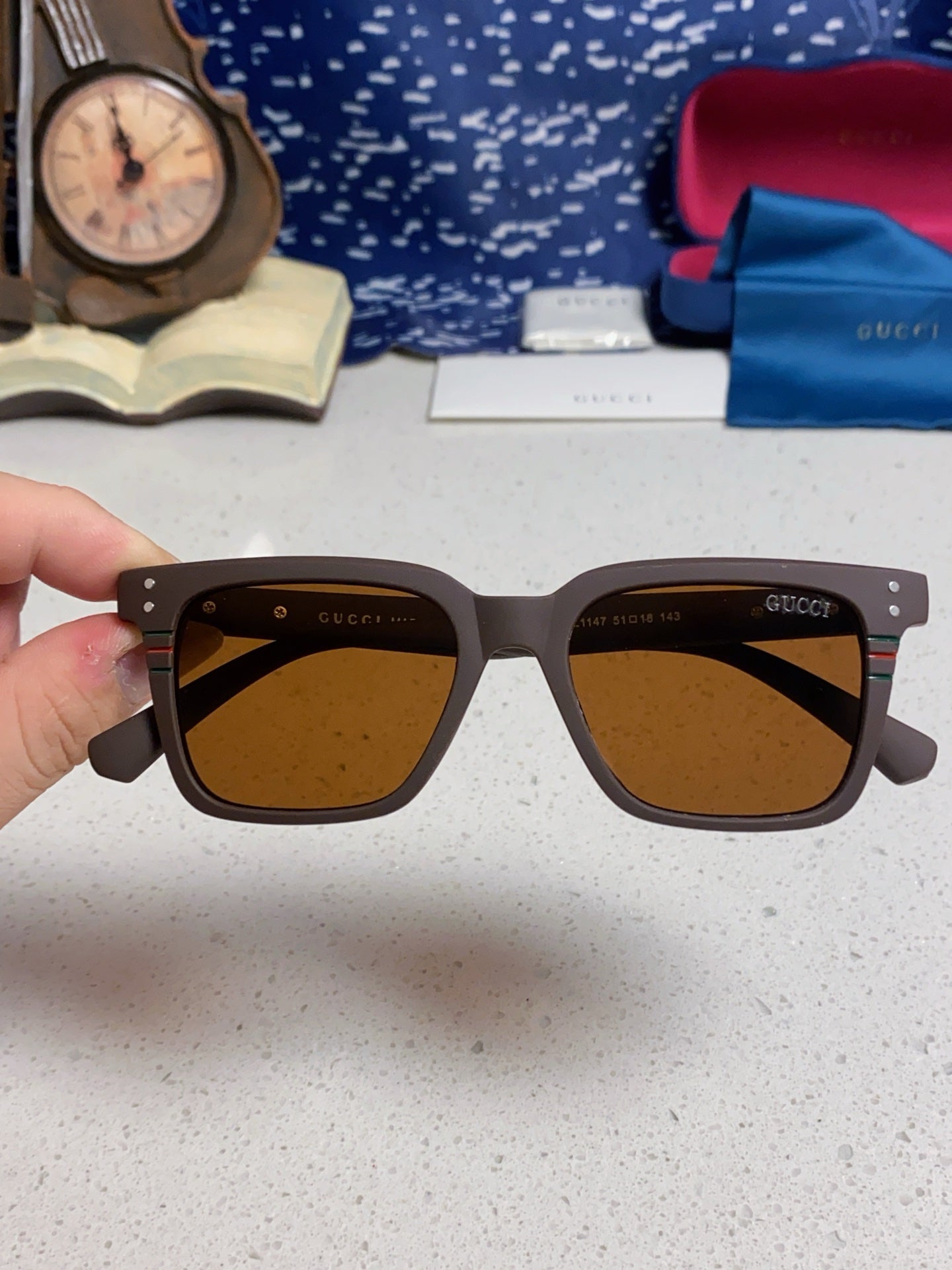 Gucci Polarized Fashion Brown Lens Sunglasses for Men & Women - 132233 - detail image 4