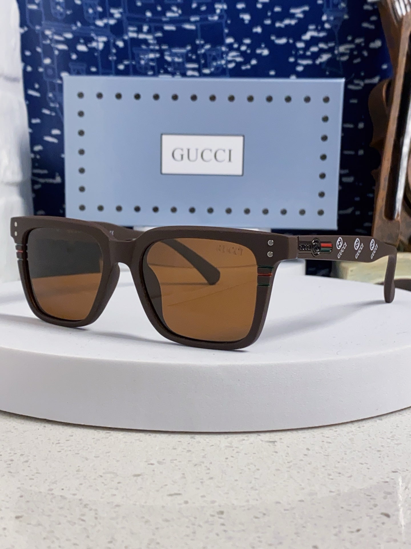 Gucci Polarized Fashion Brown Lens Sunglasses for Men & Women - 132233