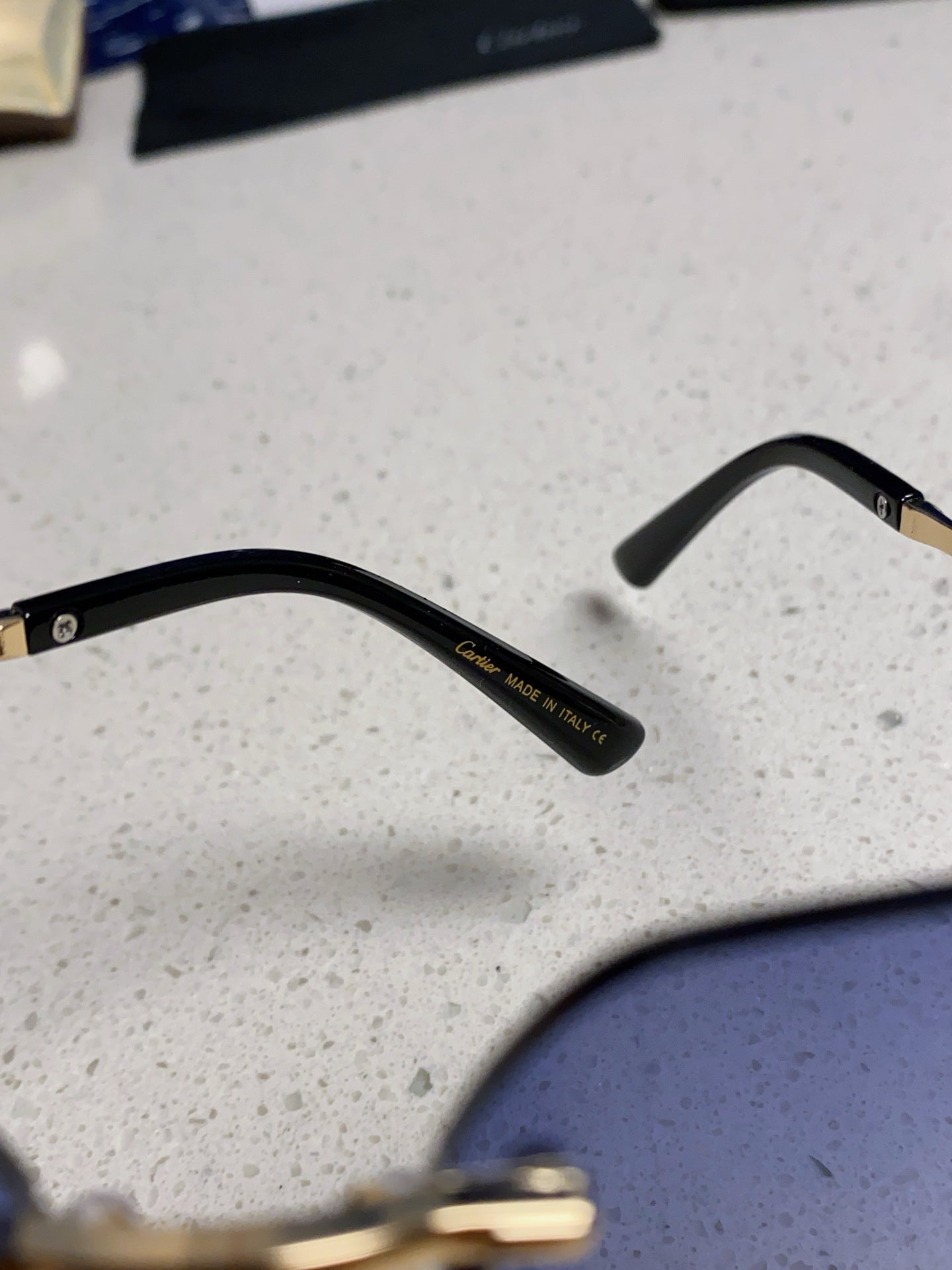 Cartier Lightweight Metal Rimless Silver Lens Sunglasses for Men & Wo - 158530 - detail image 8