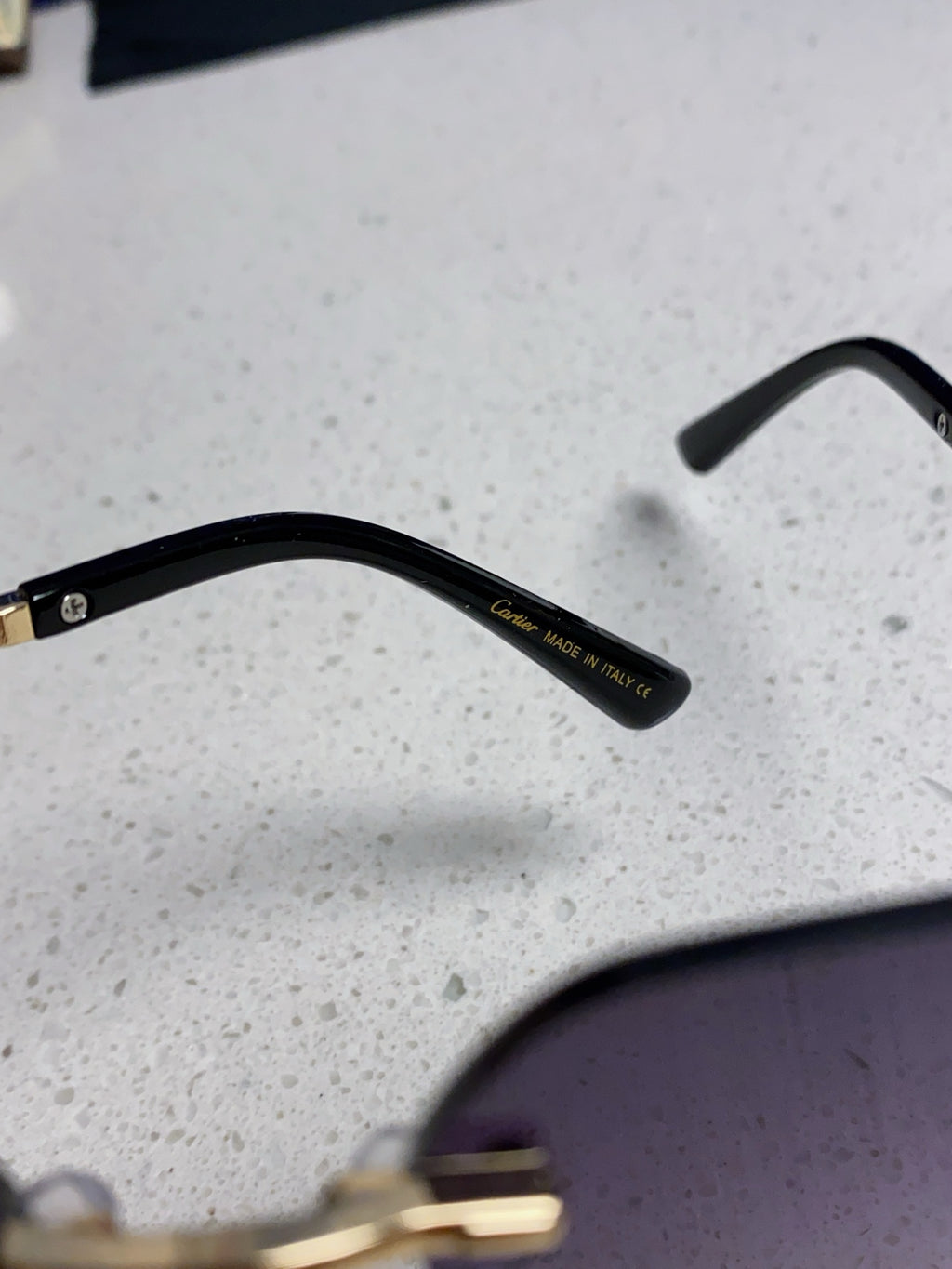 Cartier Lightweight Metal Rimless Silver Lens Sunglasses for Men & Wo - 158532 - detail image 8