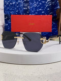 Cartier Lightweight Metal Rimless Black Lens Sunglasses for Men & Wom - 158533