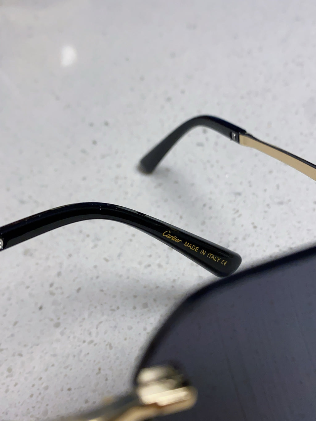 Cartier Lightweight Metal Rimless Black Lens Sunglasses for Men & Wom - 158533 - detail image 8