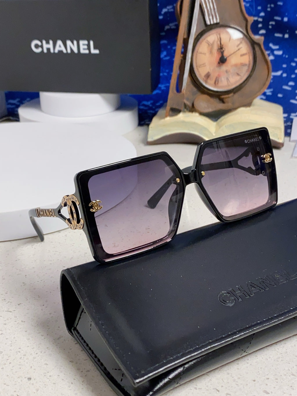 Chanel Fashion Silver Lens Sunglasses for Women - 398503 - detail image 10