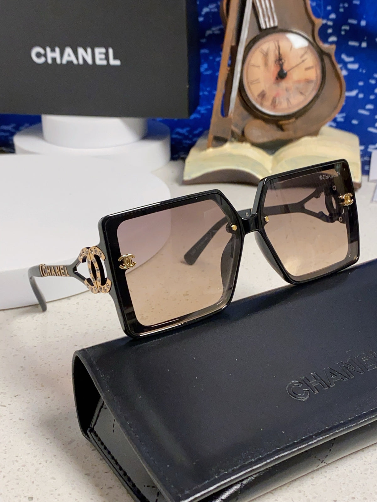 Chanel Fashion Silver Lens Sunglasses for Women - 398504 - detail image 10