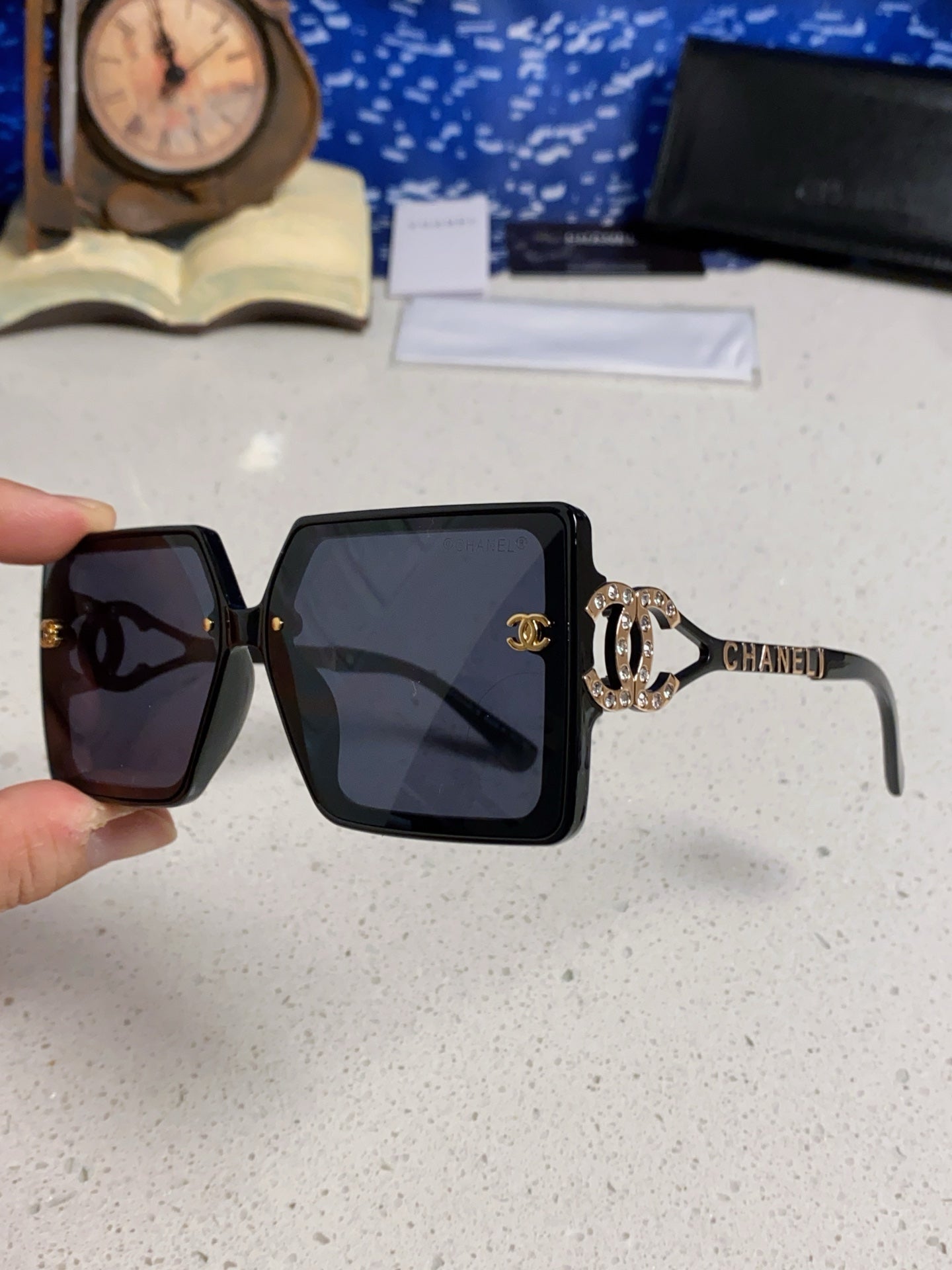 Chanel Fashion Blue Lens Sunglasses for Women - 398506 - detail image 6