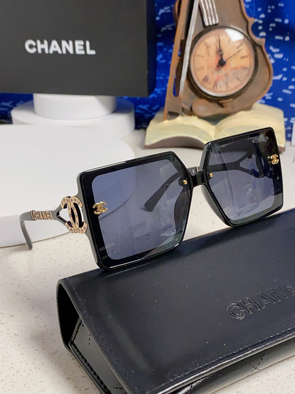 Chanel Fashion Blue Lens Sunglasses for Women - 398506 - detail image 10