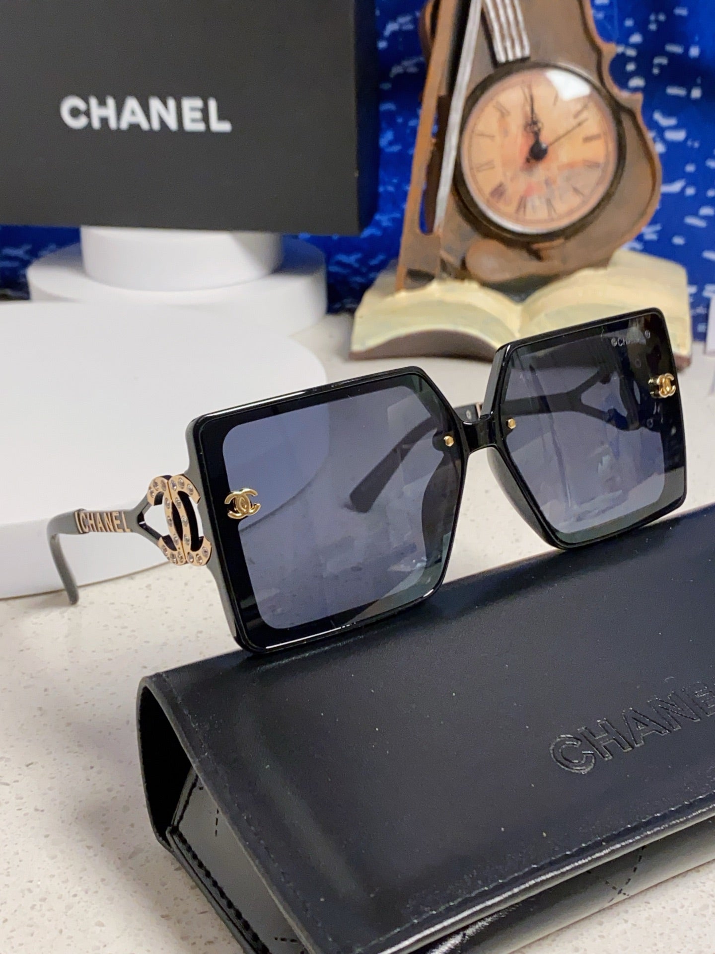 Chanel Fashion Blue Lens Sunglasses for Women - 398506 - detail image 10