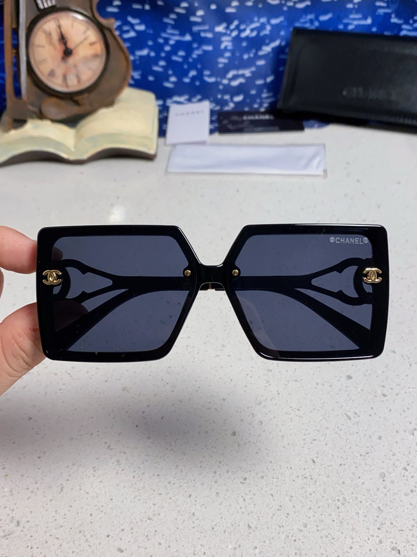 Chanel Fashion Blue Lens Sunglasses for Women - 398506 - detail image 4