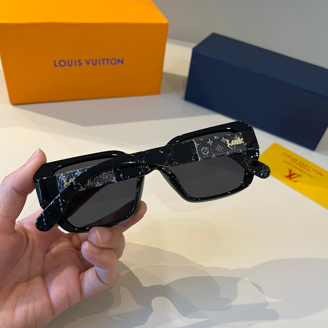 Louis Vuitton Metal Aviator Black Lens Sunglasses for Men & Women - detail image 7