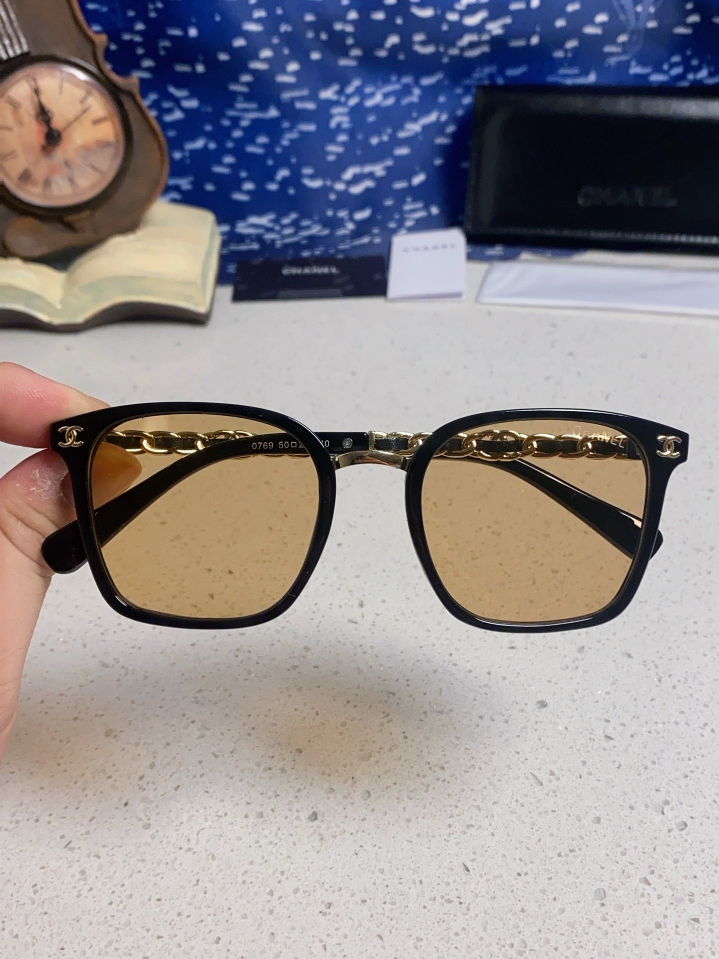 Chanel Fashion Gold Lens Sunglasses for Men & Women - 449084 - detail image 4