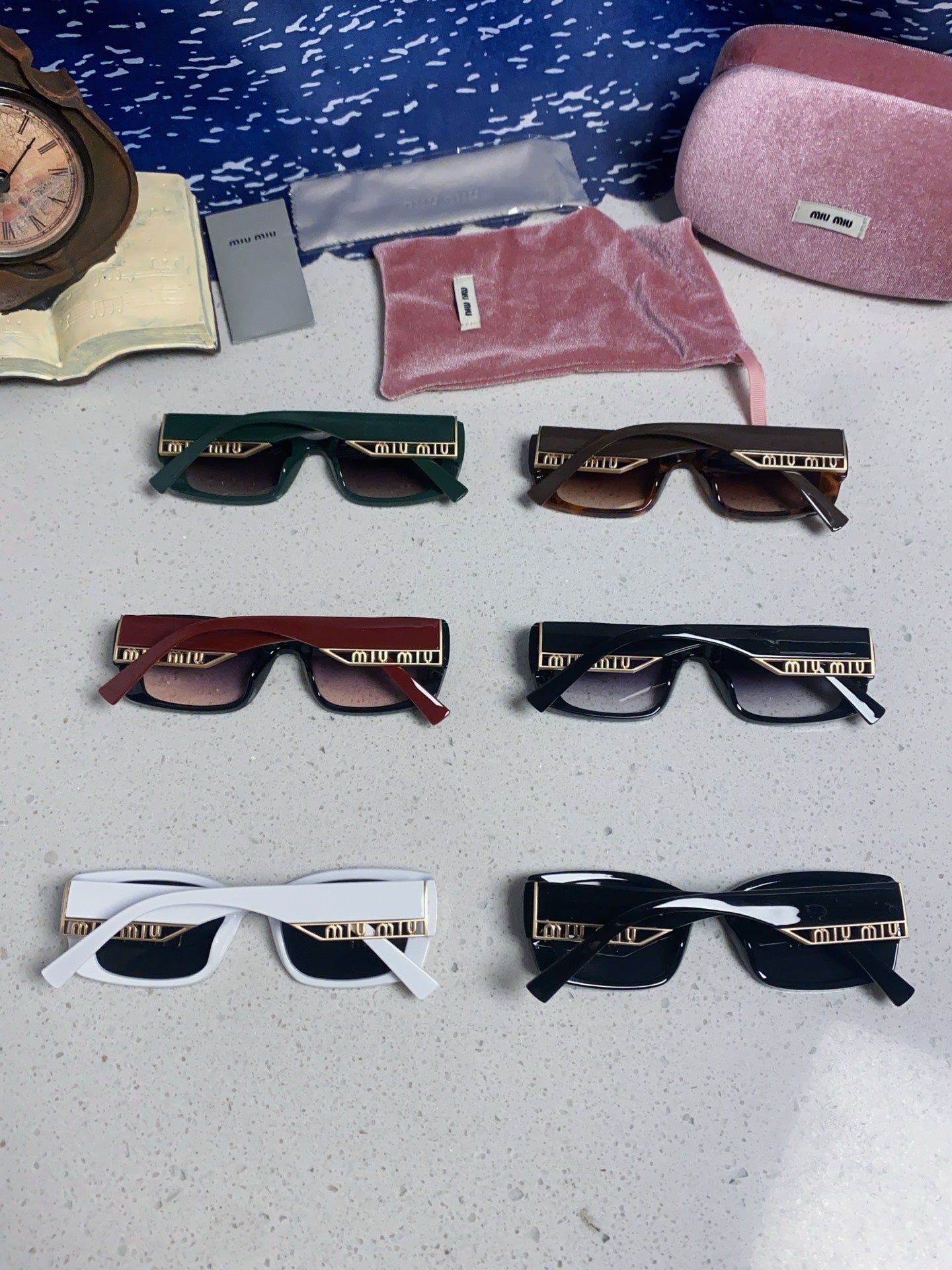Miu Miu Polarized Square Silver Lens Sunglasses for Women - 449690 - detail image 11
