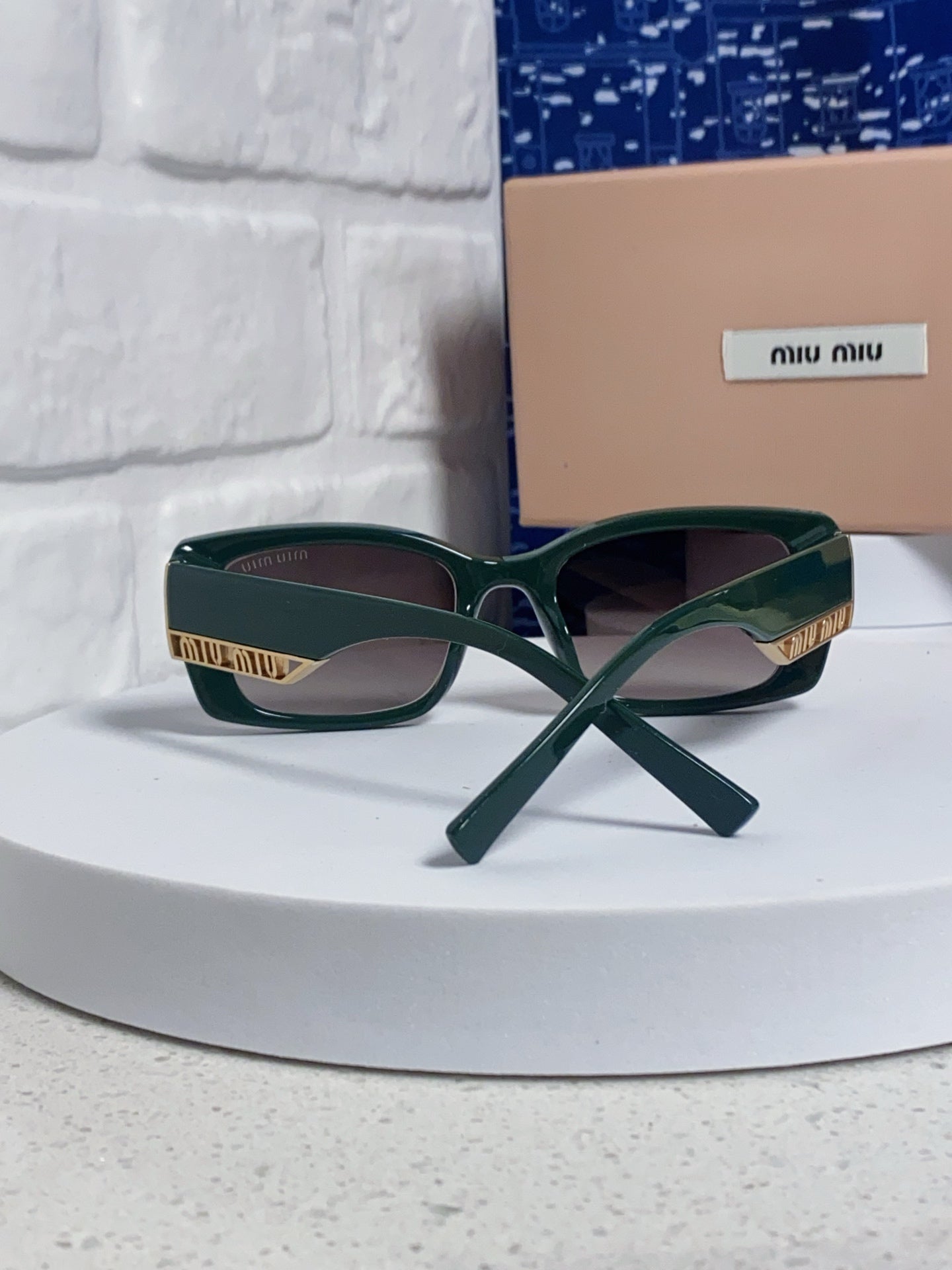 Miu Miu Polarized Square Silver Lens Sunglasses for Women - 449707 - detail image 3