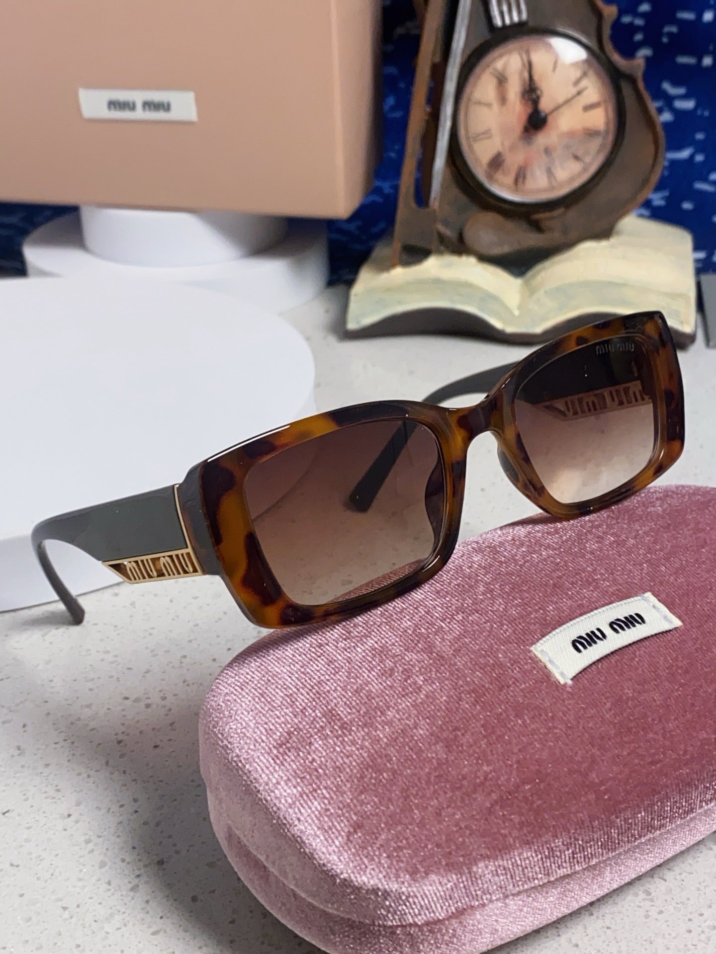 Miu Miu Polarized Square Red Lens Sunglasses for Women - detail image 10
