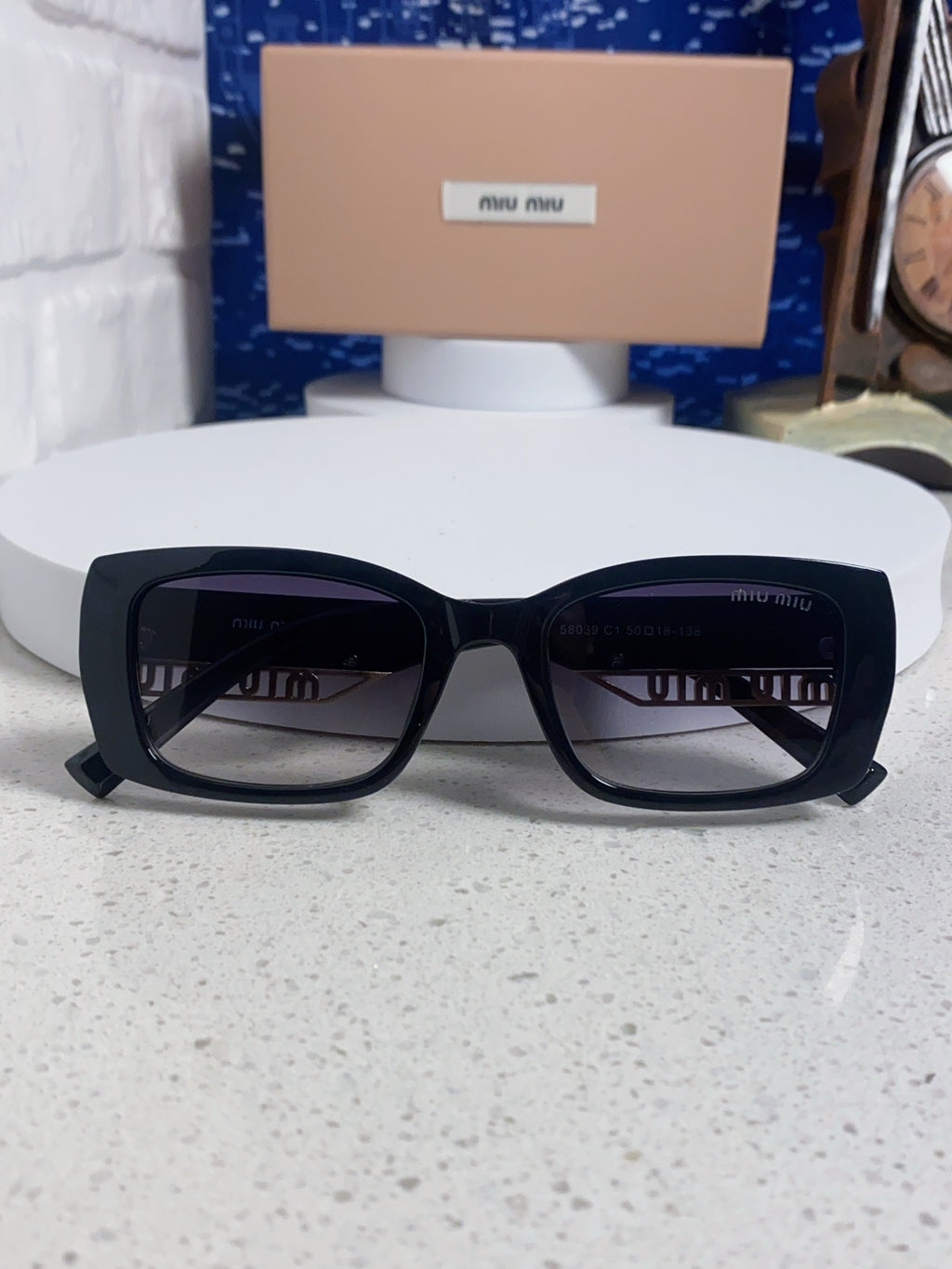 Miu Miu Polarized Square Silver Lens Sunglasses for Women - 449690 - detail image 9