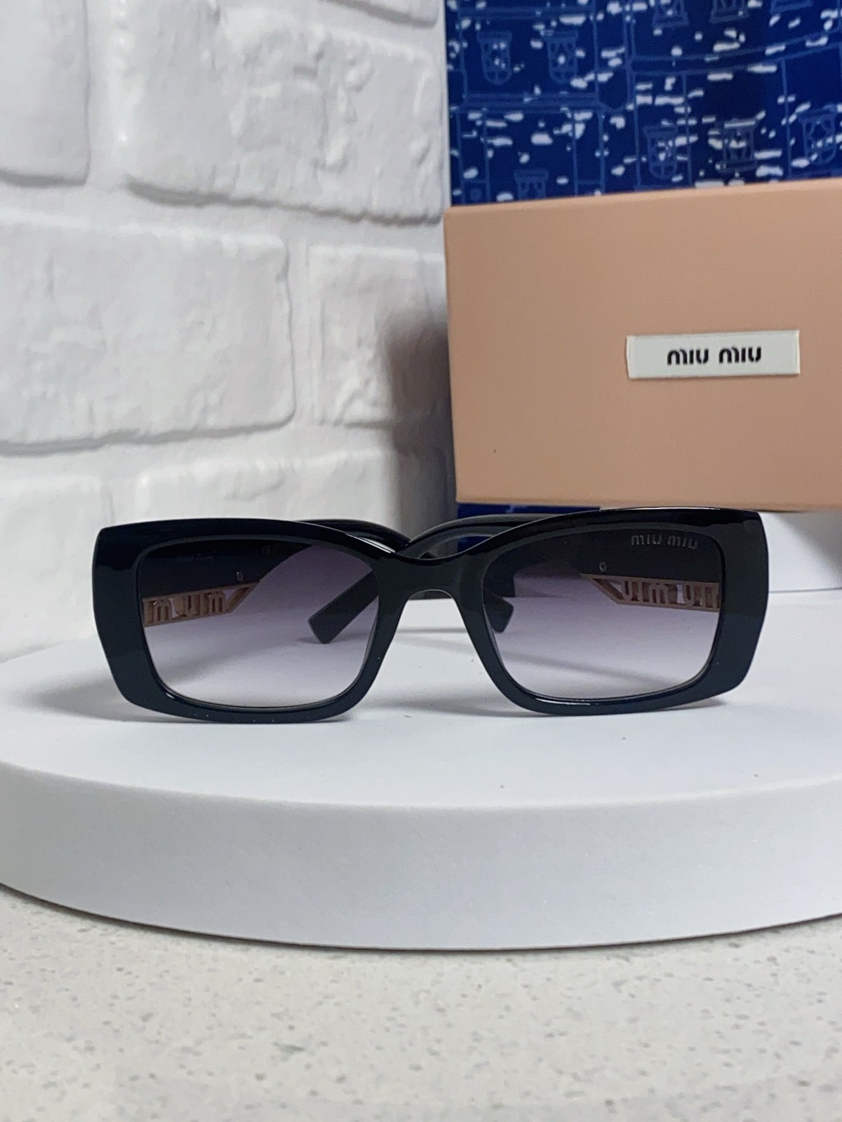 Miu Miu Polarized Square Silver Lens Sunglasses for Women - 449690 - detail image 2