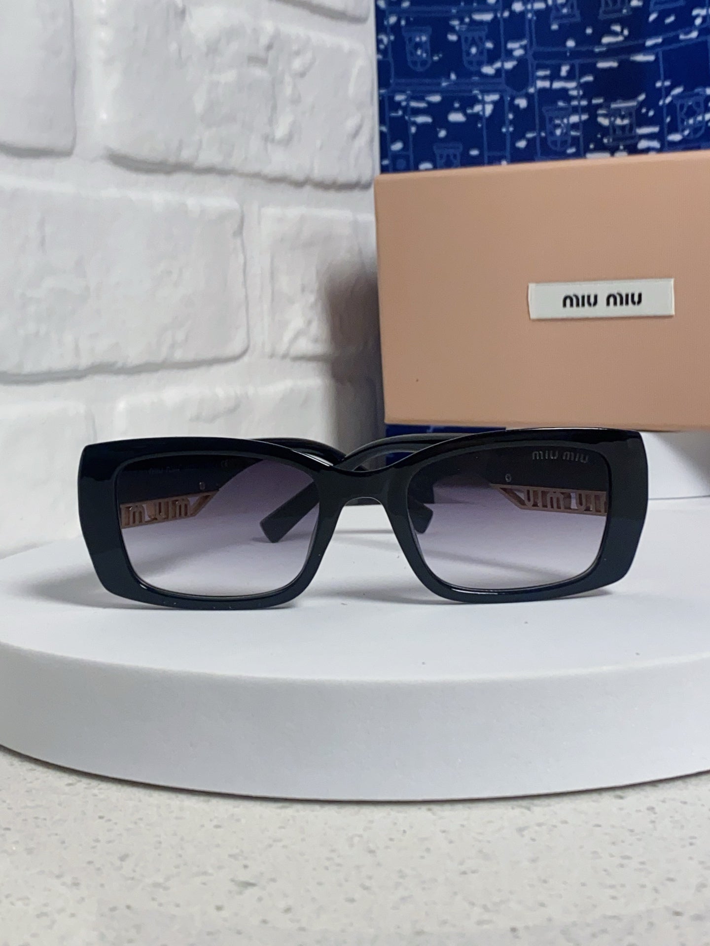 Miu Miu Polarized Square Silver Lens Sunglasses for Women - 449690 - detail image 2