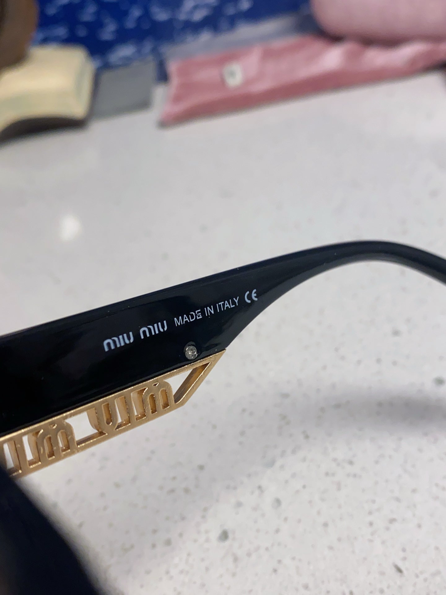 Miu Miu Polarized Square Black Lens Sunglasses for Women - detail image 8