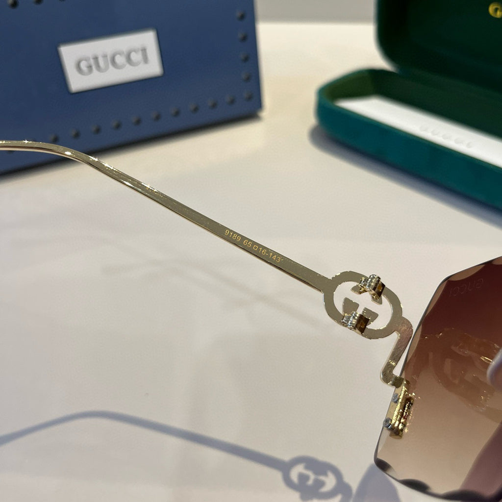 Gucci Metal Aviator Brown Lens Sunglasses for Men & Women - 415001 - detail image 9