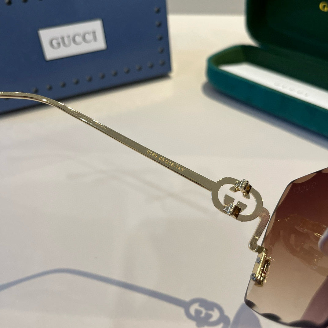 Gucci Metal Aviator Brown Lens Sunglasses for Men & Women - 415001 - detail image 9