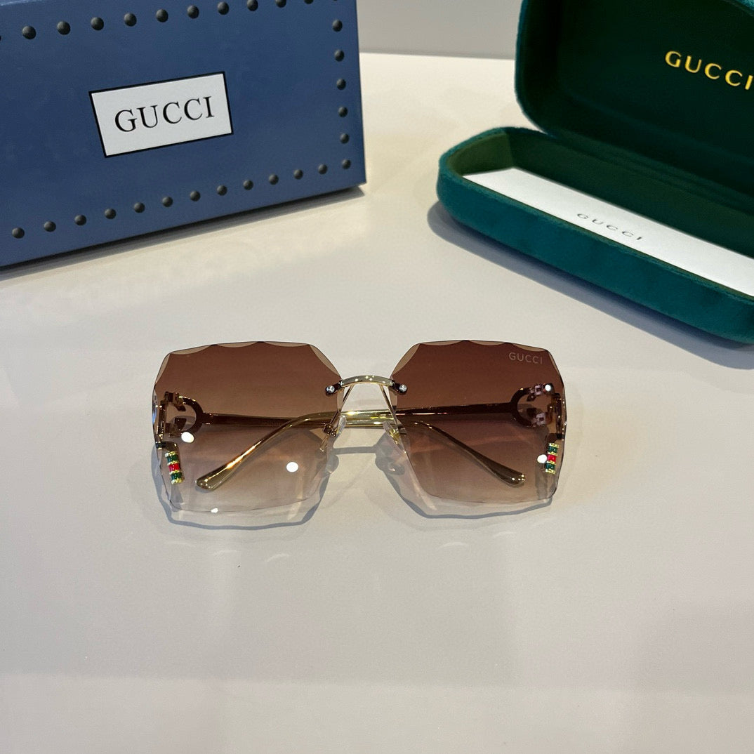 Gucci Metal Aviator Brown Lens Sunglasses for Men & Women - 415001 - detail image 4