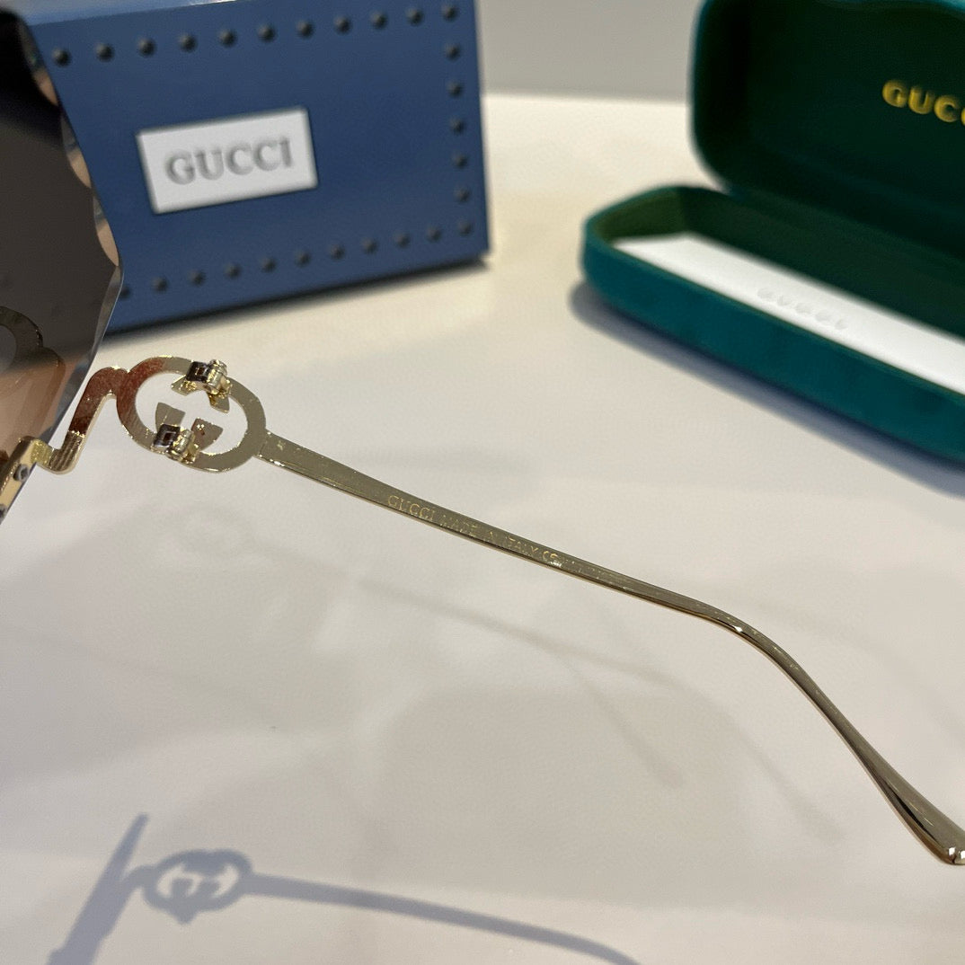 Gucci Metal Aviator Brown Lens Sunglasses for Men & Women - 415001 - detail image 8