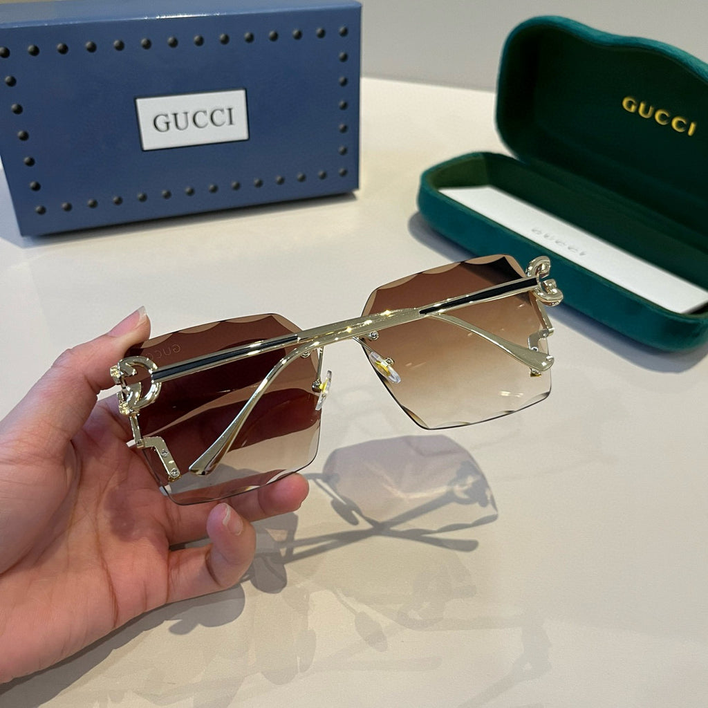 Gucci Metal Aviator Brown Lens Sunglasses for Men & Women - 415001 - detail image 7