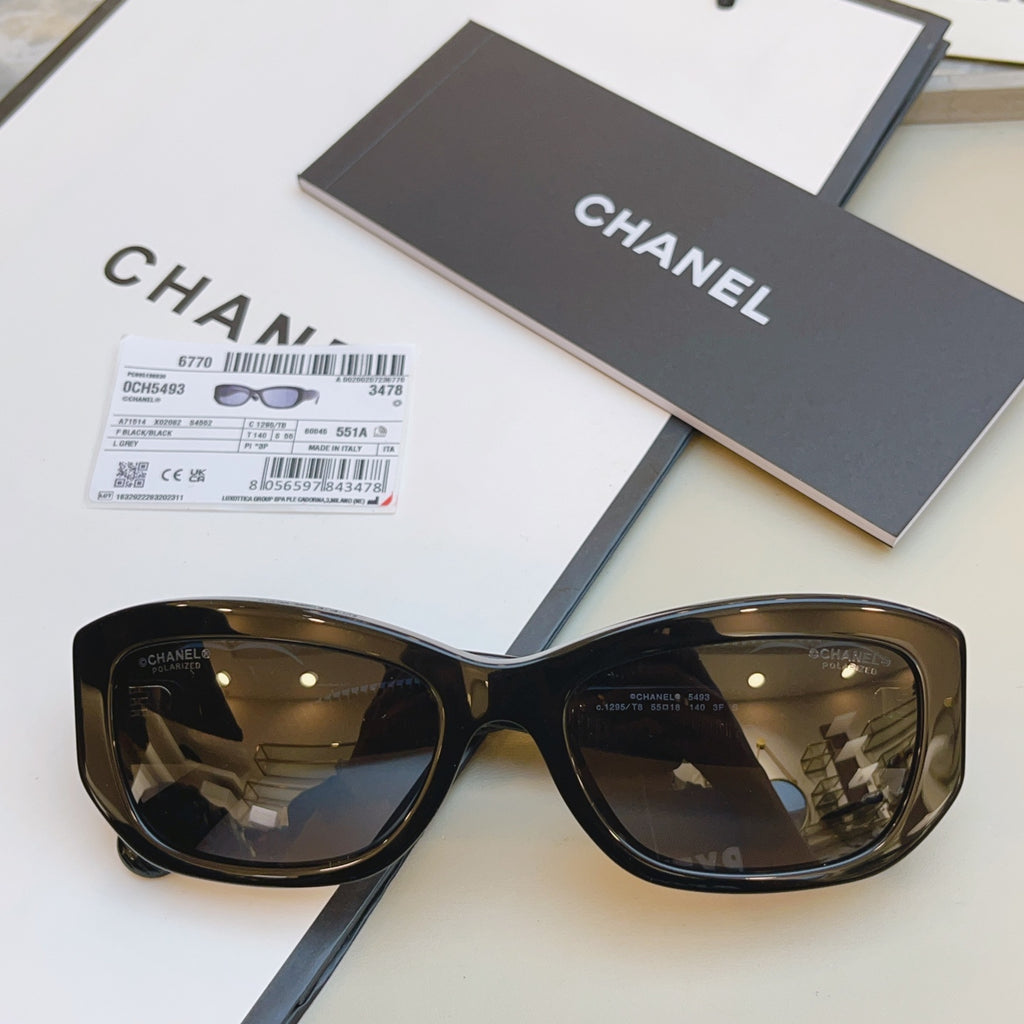 Chanel CH5493 Fashion Black Lens Sunglasses for Men & Women - 382346