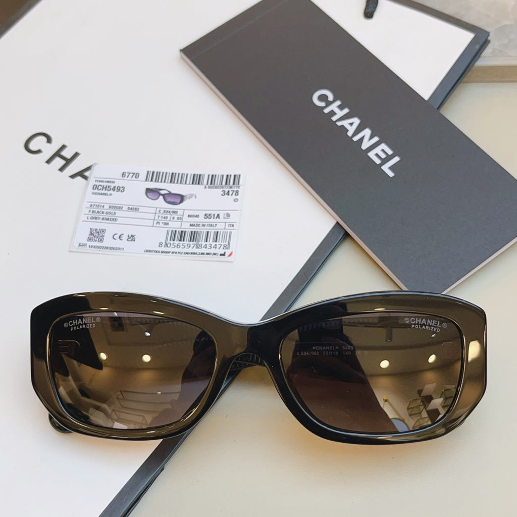 Chanel CH5493 Fashion Black Lens Sunglasses for Men & Women - 382347