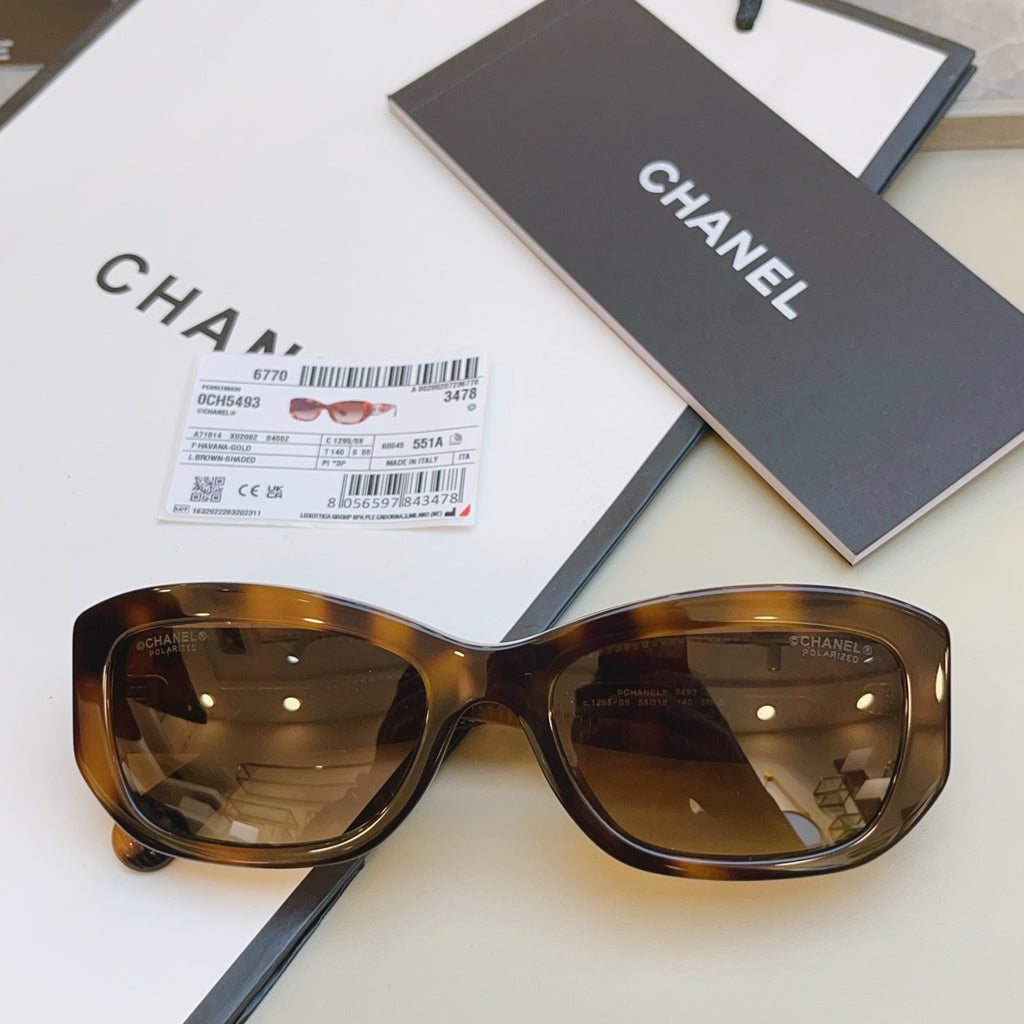 Chanel CH5493 Fashion Black Lens Sunglasses for Men & Women - 382349