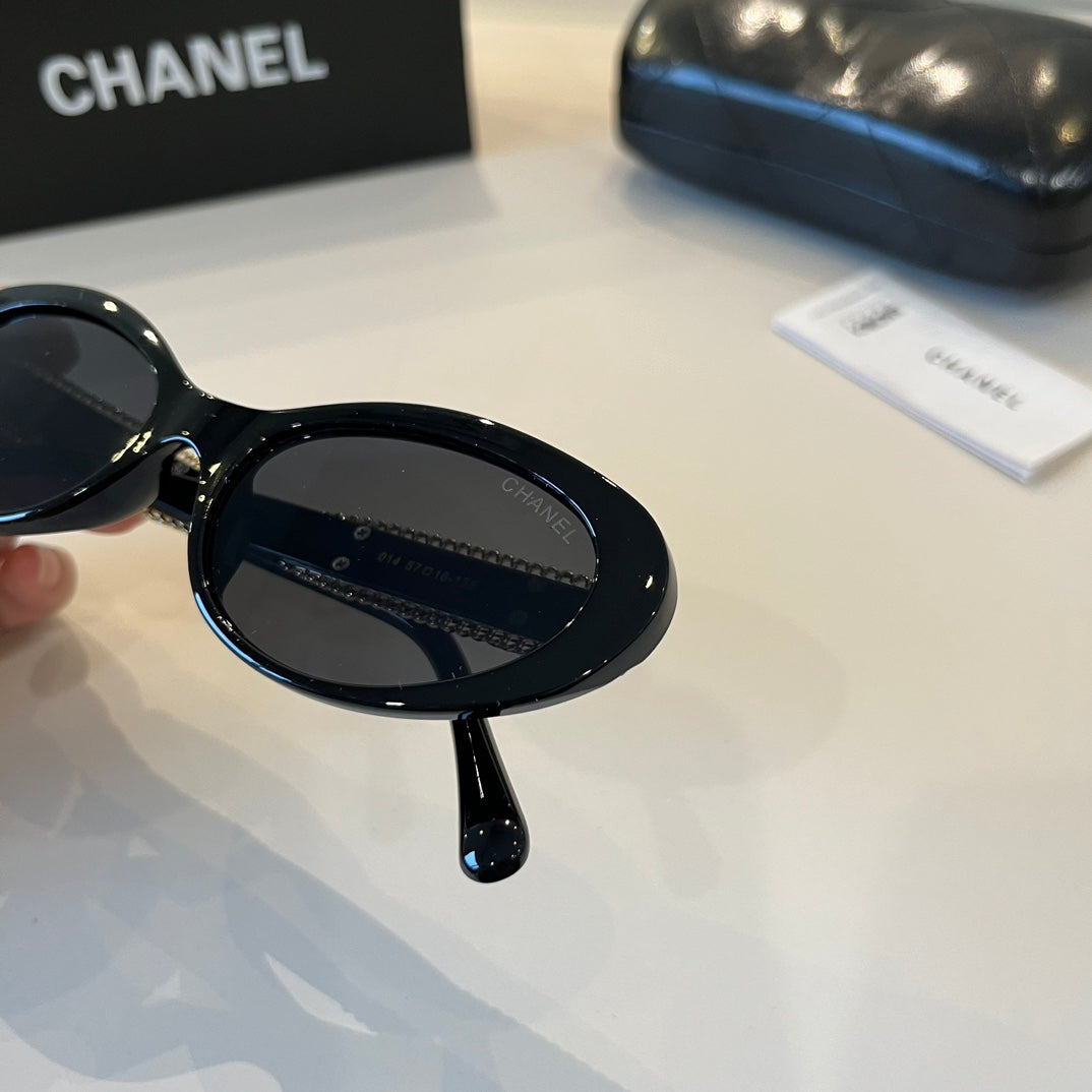 Chanel Oversized Silver Lens Sunglasses for Men & Women - 415352 - detail image 5