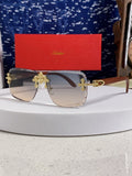 Cartier Lightweight Rimless Silver Lens Sunglasses for Men & Women - 493668