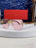 Cartier Lightweight Rimless Silver Lens Sunglasses for Men & Women - 415892