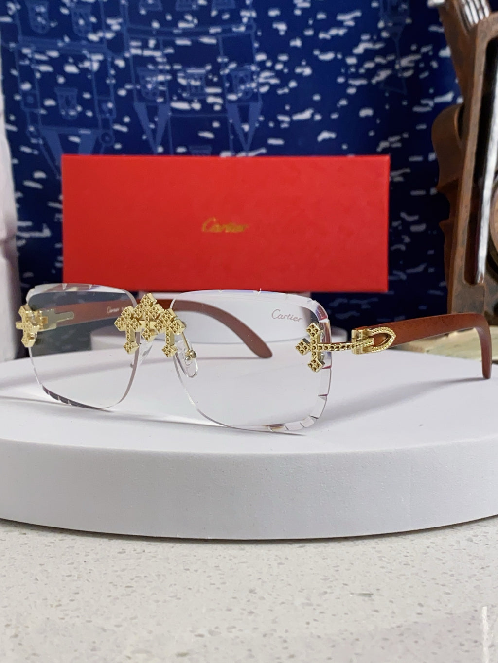 Cartier Lightweight Rimless Silver Lens Sunglasses for Men & Women - 415896