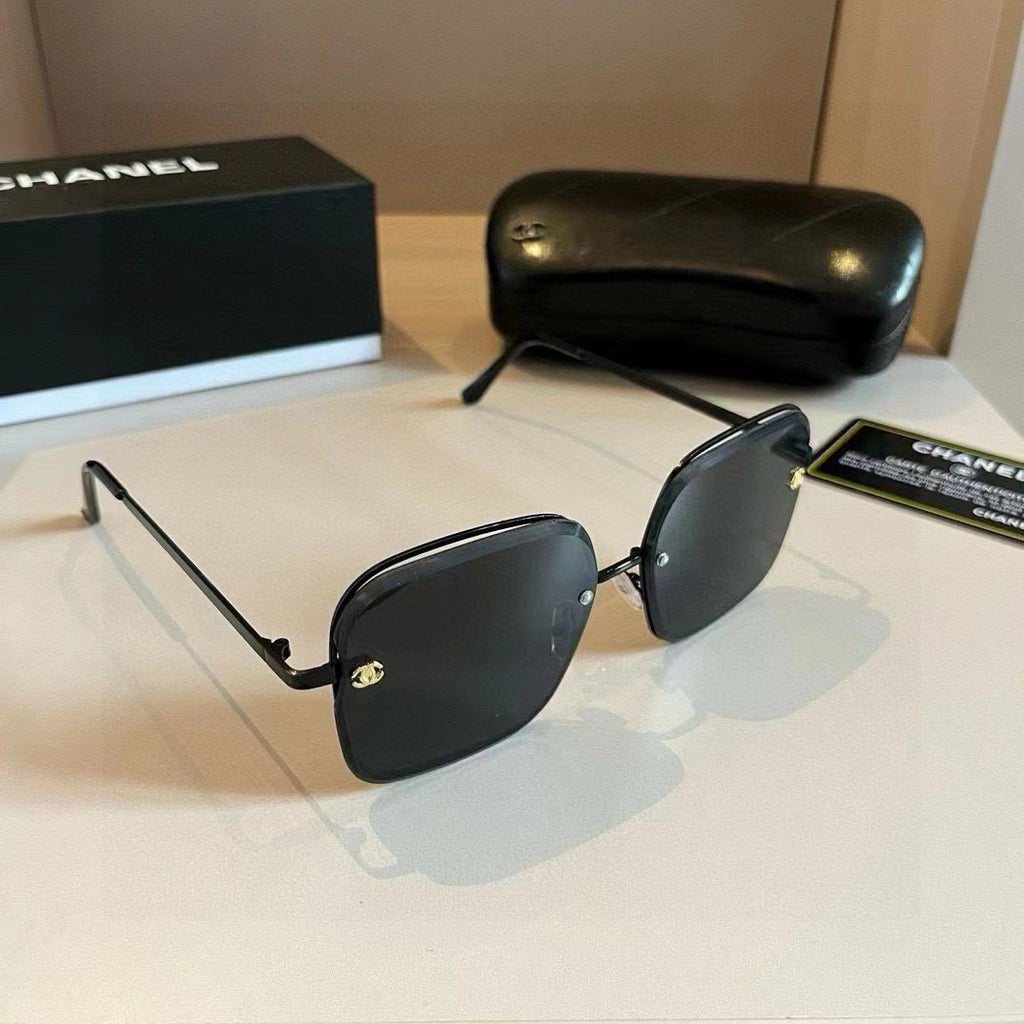 Chanel Lightweight Rimless Silver Lens Sunglasses for Women