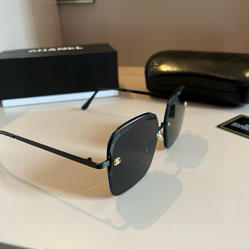 Chanel Lightweight Rimless Silver Lens Sunglasses for Women - detail image 8