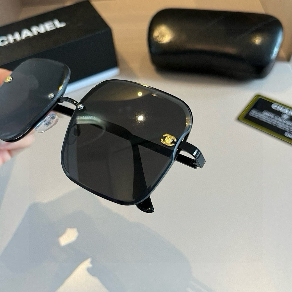Chanel Lightweight Rimless Silver Lens Sunglasses for Women - detail image 5