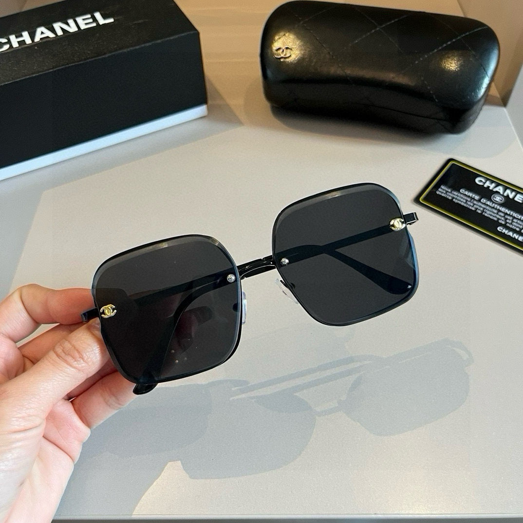 Chanel Lightweight Rimless Silver Lens Sunglasses for Women - detail image 2