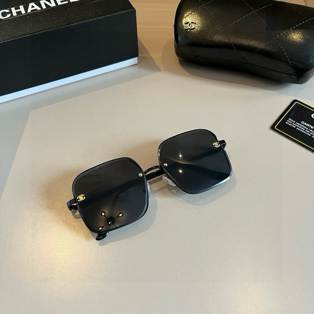 Chanel Lightweight Rimless Silver Lens Sunglasses for Women - detail image 4