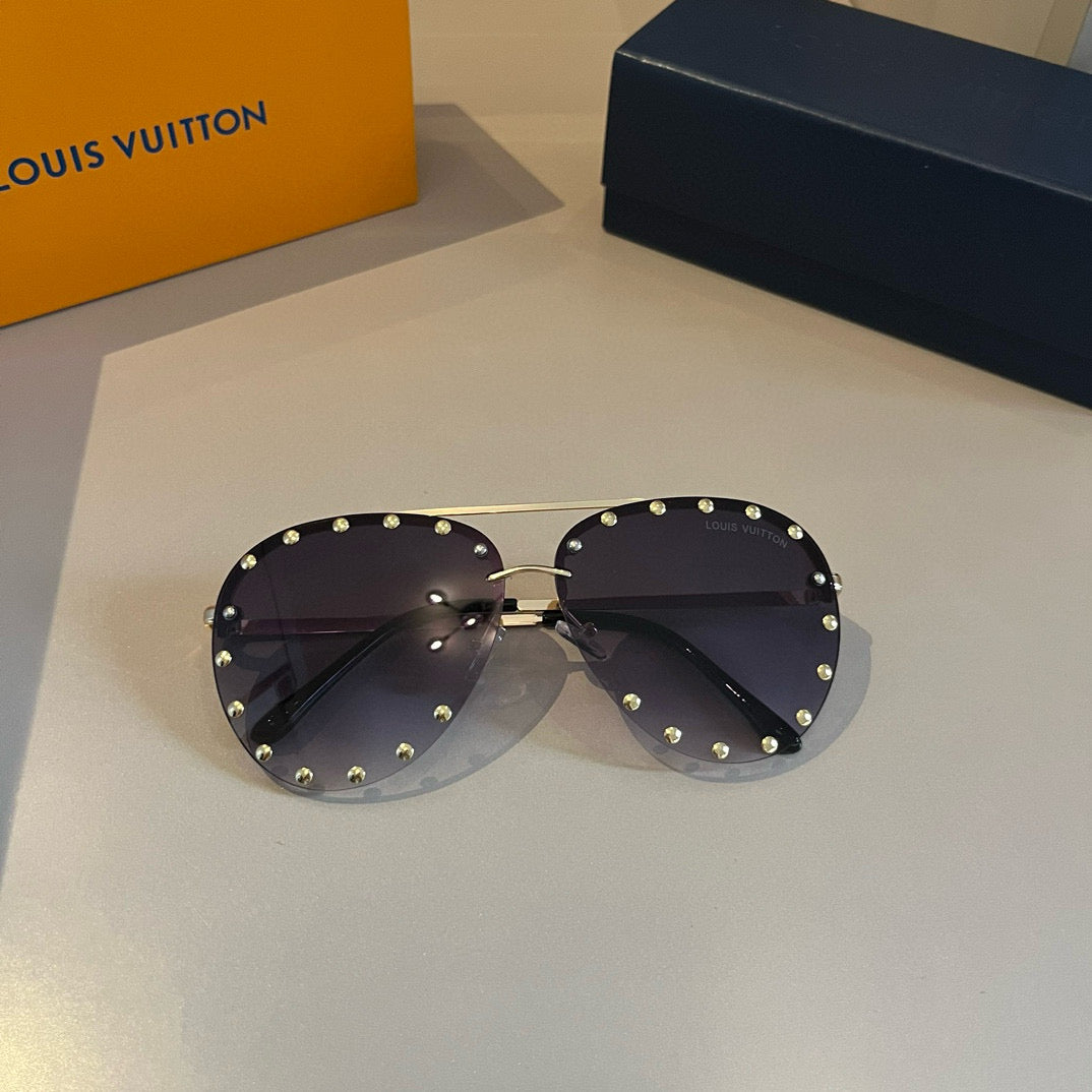 Louis Vuitton Metal Aviator Gold Lens Sunglasses for Men & Women - 431152 - detail image 6