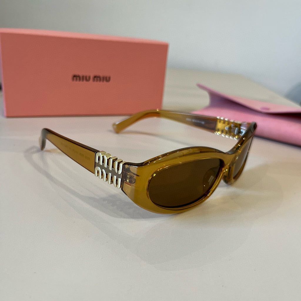 Miu Miu Cat-Eye Brown Lens Sunglasses for Men & Women - 382994