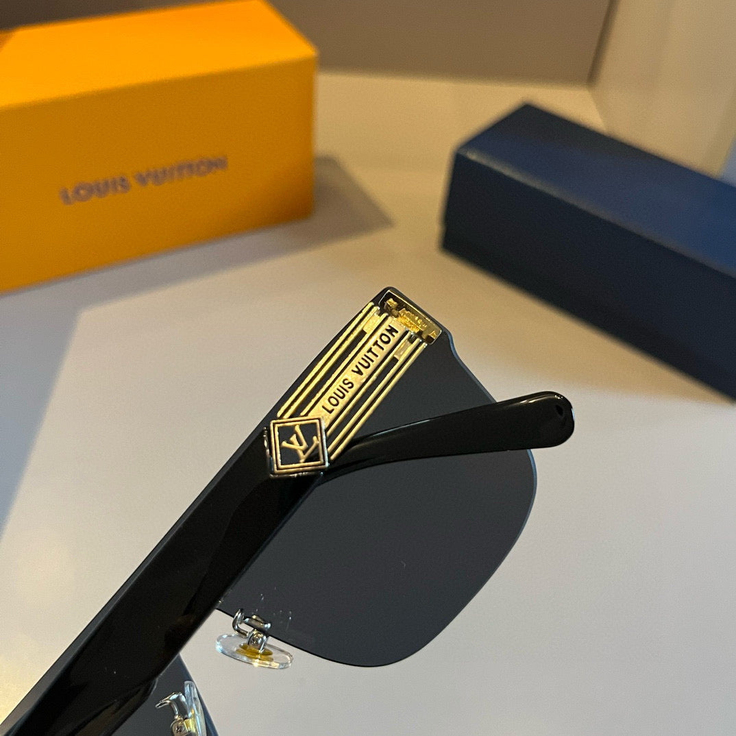 Louis Vuitton Metal Aviator Gold Lens Sunglasses for Men & Women - 431154 - detail image 8
