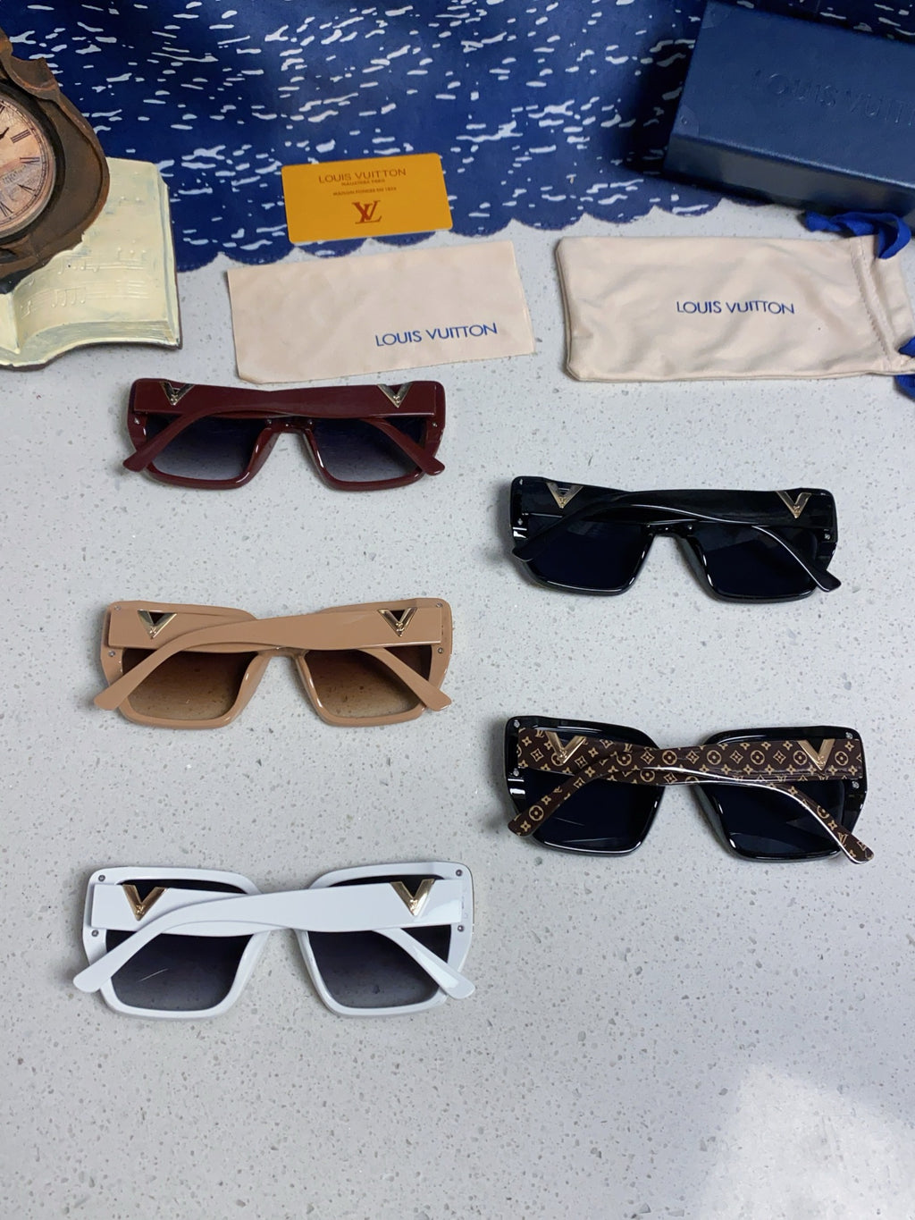 Louis Vuitton Fashion Blue Lens Sunglasses for Women - detail image 11