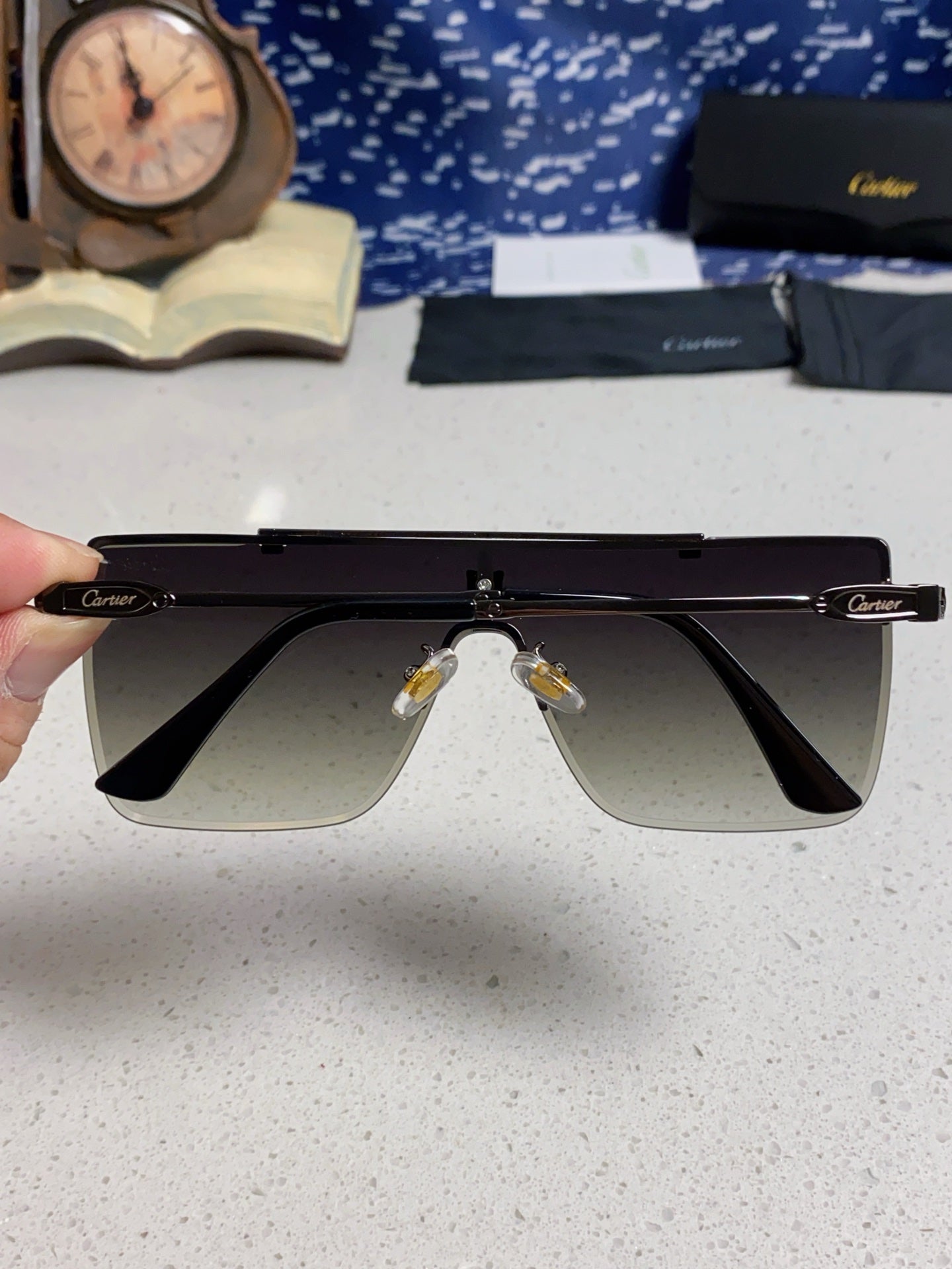 Cartier Fashion Black Lens Sunglasses for Men - 358574 - detail image 4