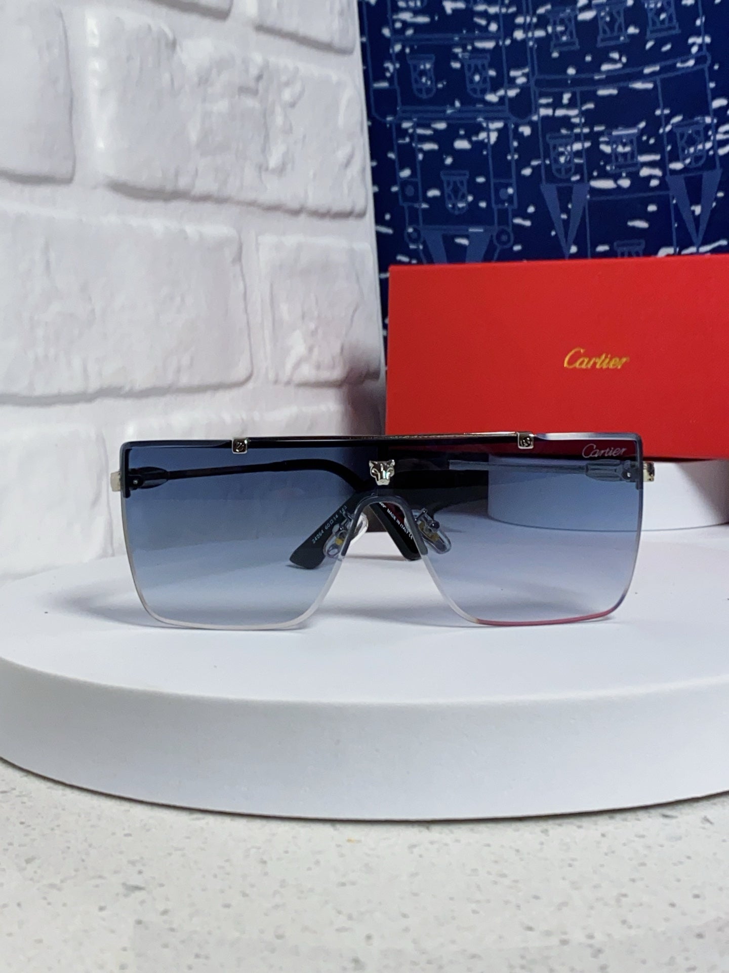 Cartier Fashion Blue Lens Sunglasses for Men - 358575 - detail image 2