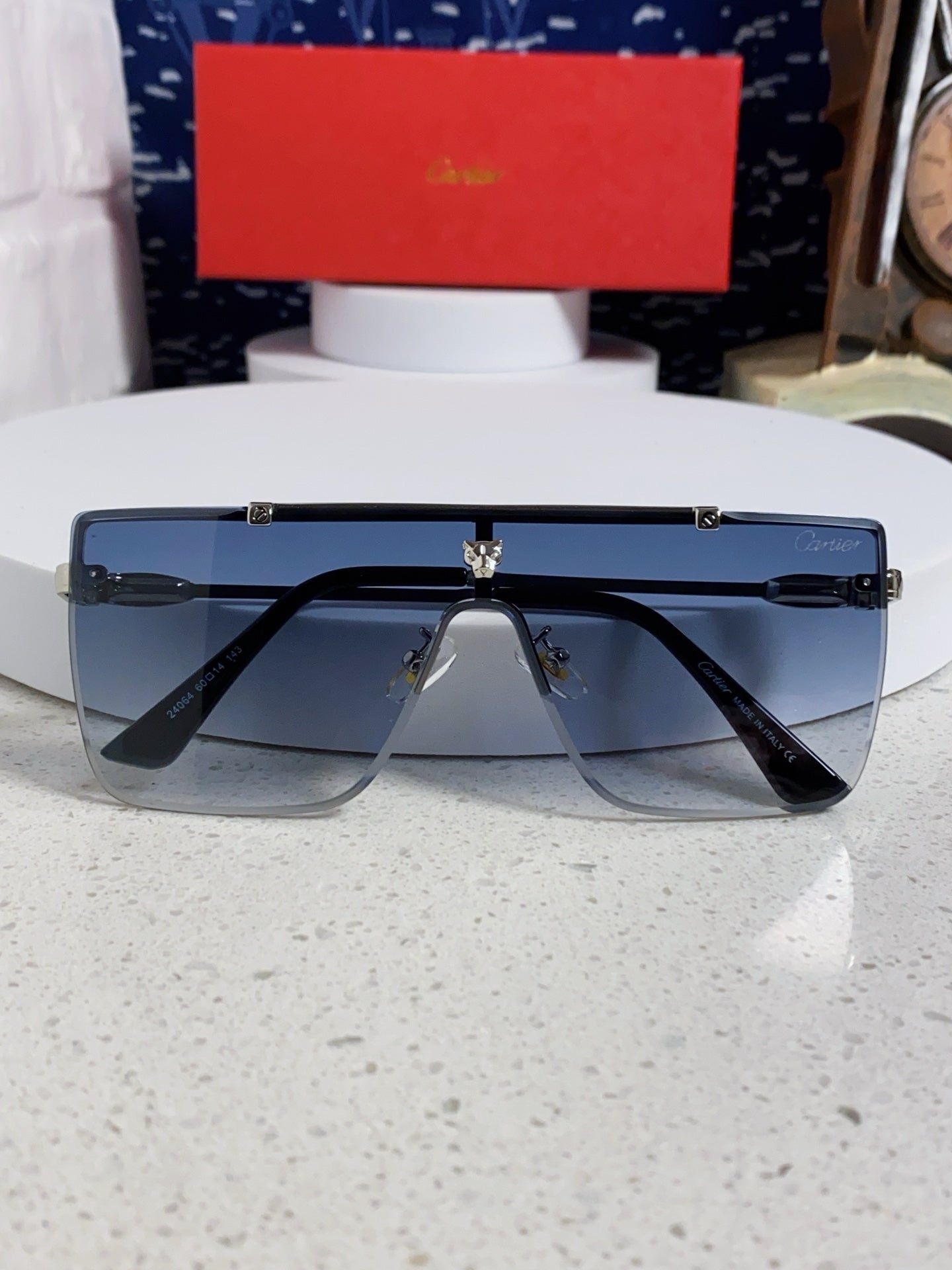 Cartier Fashion Blue Lens Sunglasses for Men - 358575 - detail image 9