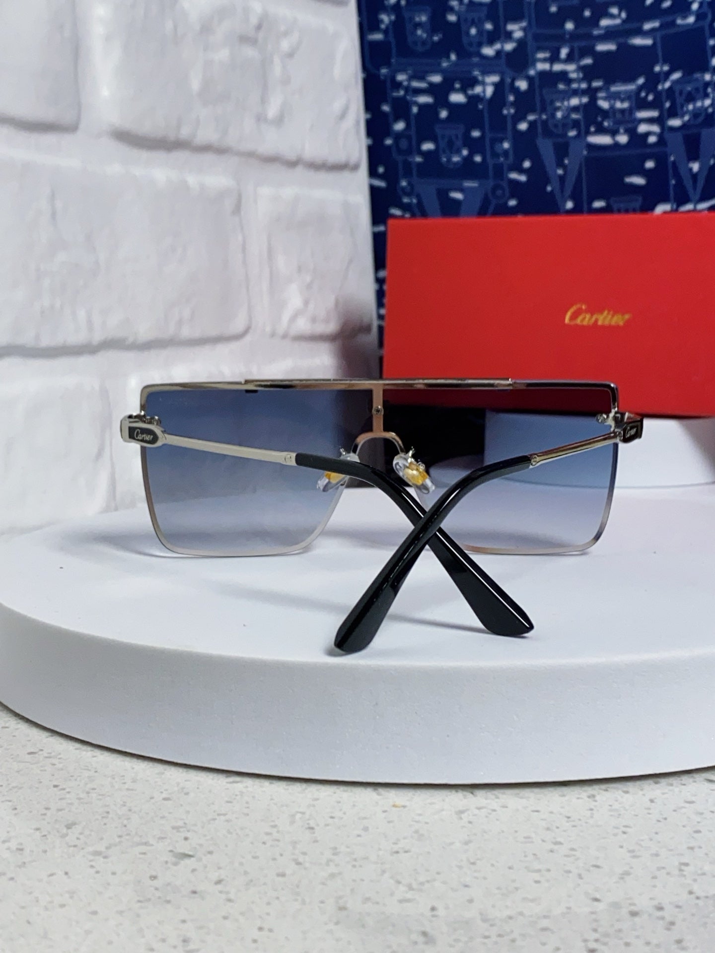 Cartier Fashion Blue Lens Sunglasses for Men - 358575 - detail image 3