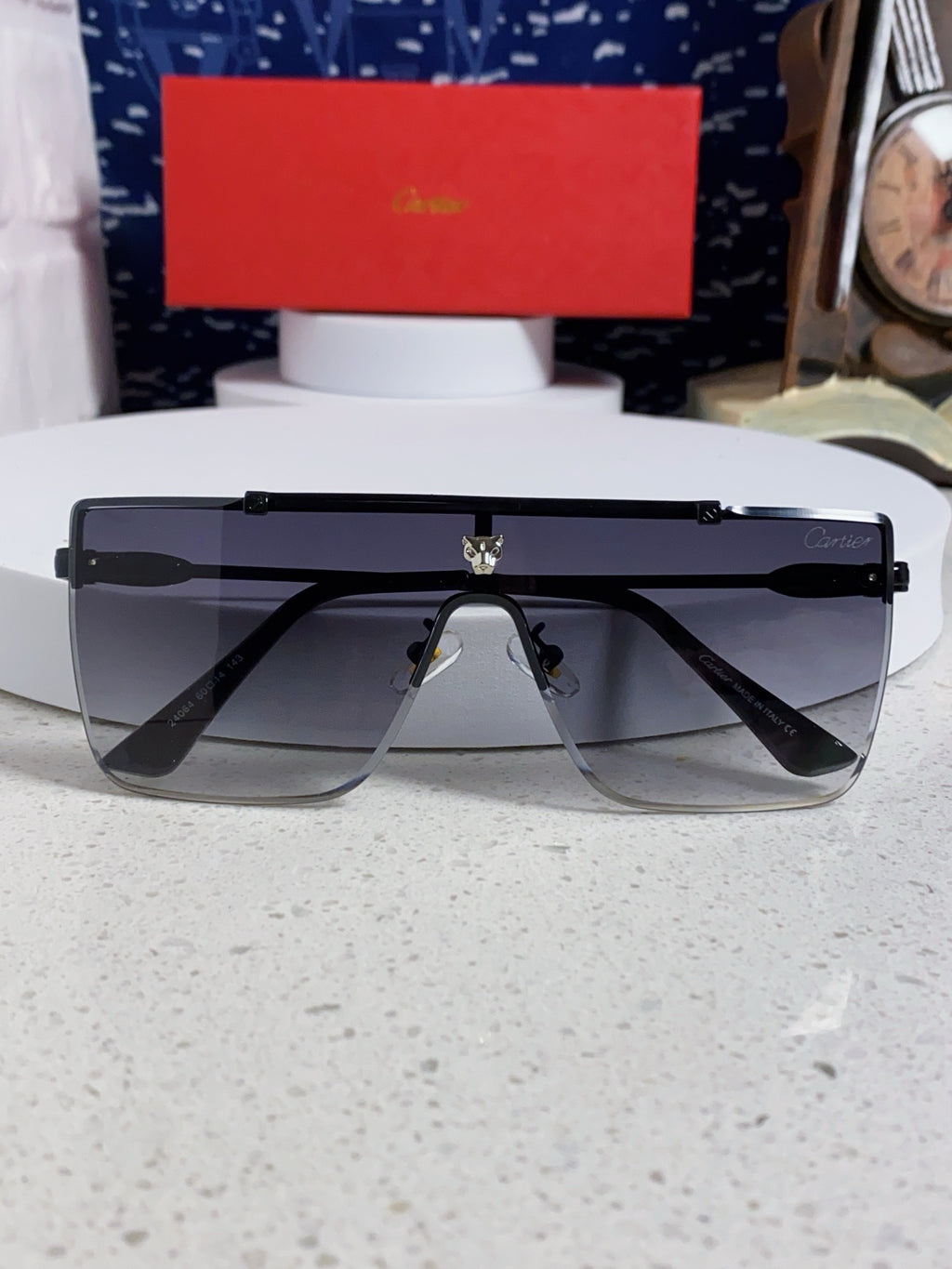 Cartier Fashion Silver Lens Sunglasses for Men - 358576 - detail image 9